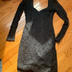 black lace dress